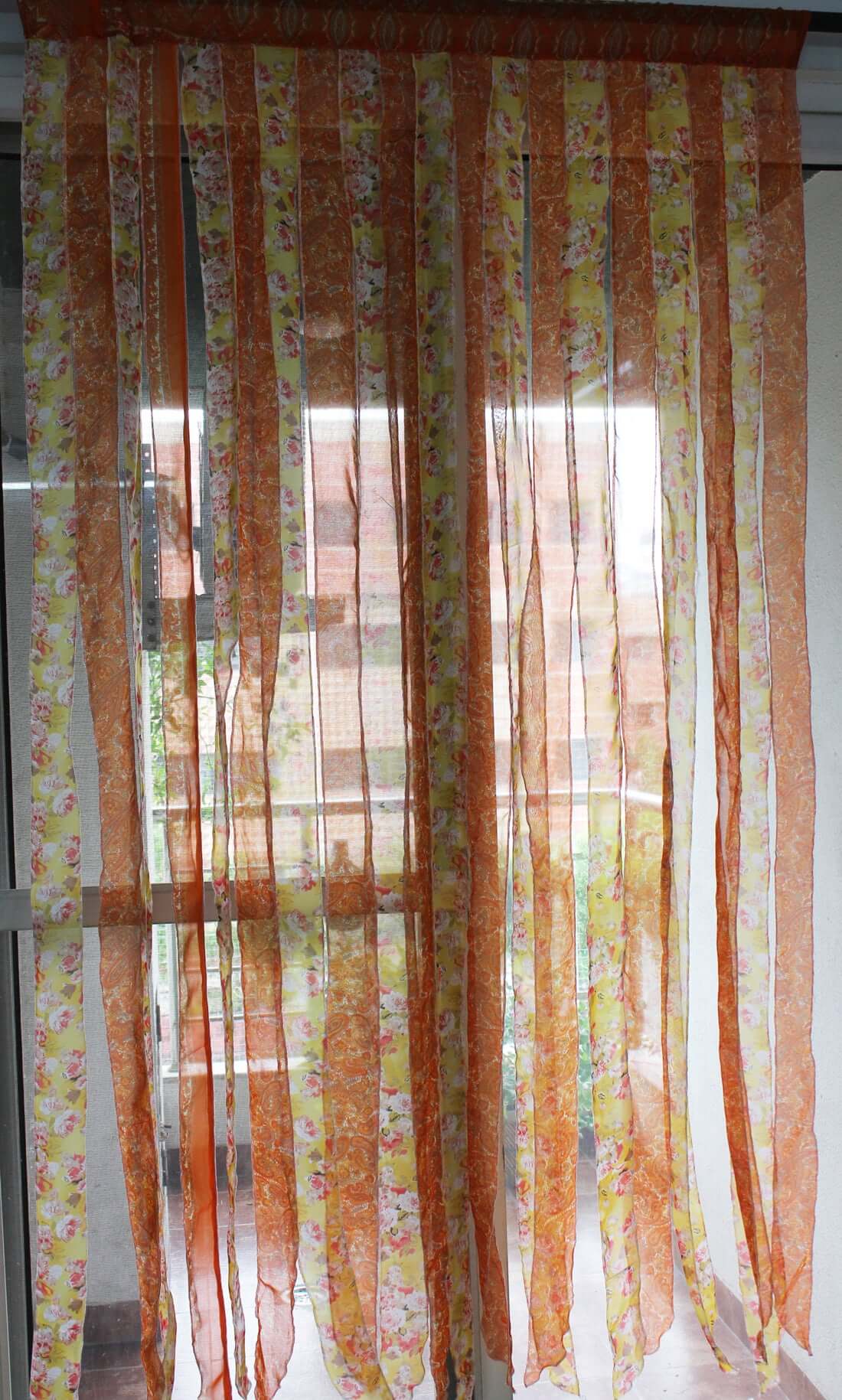 Bohemian Silk Sari Doorway Curtain - Hippy Decor